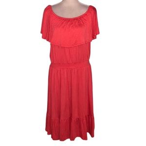 Meri Skye off shoulder stretchy flowy midi dress